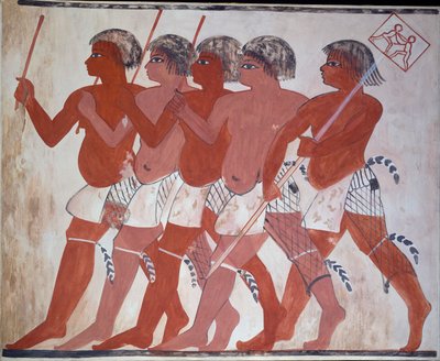 来自Thenuny 74号私人墓穴的绘画副本，底比斯I，1，144-146，20世纪 作者 安娜