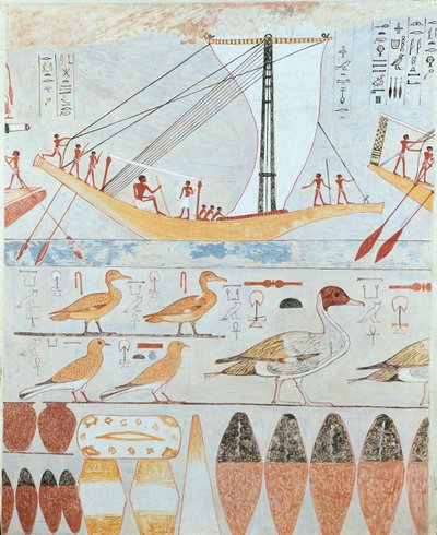 来自卡曼克三世私人墓穴的壁画副本，295，20世纪 作者 安娜