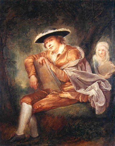 E.F. Thersbusch, 画家的丈夫 (布面油画) 作者 安娜·多萝西亚Therbusch