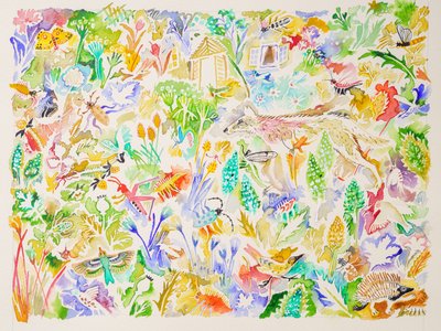 1 《天鹅之歌》，2023 年（水彩画） 作者 