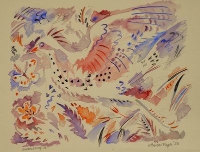 4 《天鹅之歌》，2023 年（水彩画） 作者 