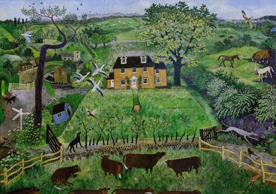 雪松小屋，2016 年（丙烯酸） 作者 