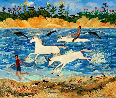 锻炼独角兽，2012 年（丙烯酸树脂） 作者 