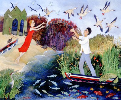 船靠岸》，2007 年（丙烯酸树脂） 作者 