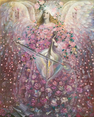 爱的天使》，2010 年（比利时亚麻布上的油彩和金箔） 作者 安娜尔·阿内莉亚·巴甫洛娃
