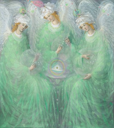 春天的启示》（双联画），左侧画板，2012 年（比利时亚麻布上的油画） 作者 安娜尔·阿内莉亚·巴甫洛娃