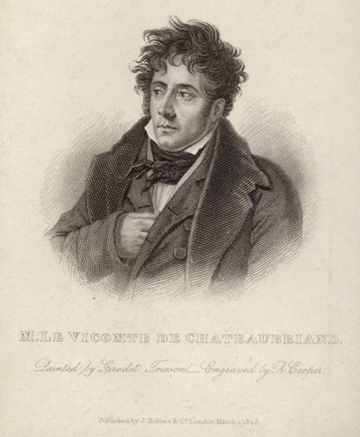 Chateaubriand子爵的画像 作者 安妮·路易斯·吉罗代德·鲁西·特里森