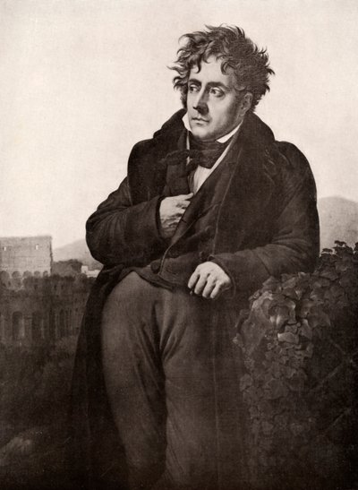 弗朗索瓦·雷恩（Francois-Rene），十九世纪初法国作家兼外交家，德·夏多布里安（Vietante de Chateaubriand）。 作者 安妮·路易斯·吉罗代德·鲁西·三重奏