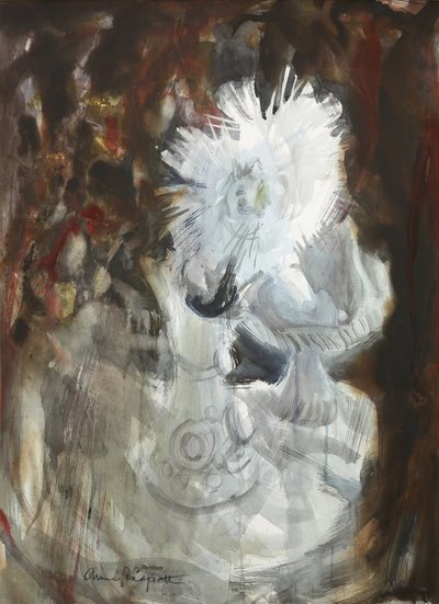白菊花》，约 1961 年（水彩和炭笔） 作者 安妮·雷德帕斯