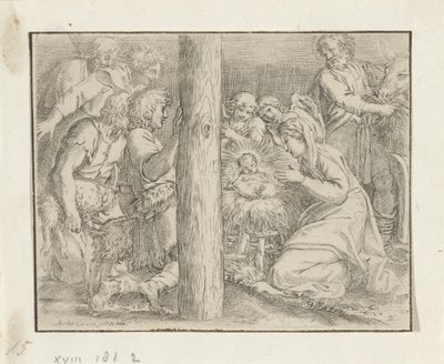 牧羊人的崇拜 作者 Annibale Carracci
