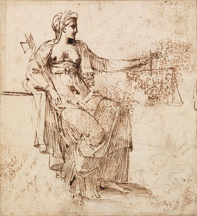 卡拉奇--正义，RCIN 902146 作者 Annibale Carracci