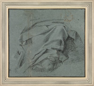 卡拉奇 - 圣母升天祭坛画圣母腿上的帷幔研究，S.Maria del Popolo，RCIN 902108 作者 Annibale Carracci