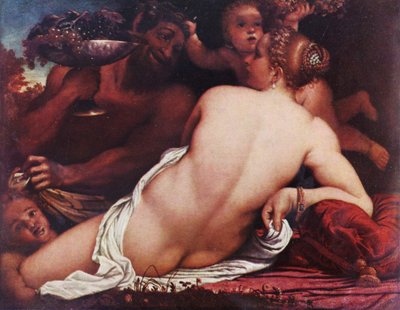 德语: 巴肯廷维纳斯与萨提尔和丘比特人 作者 Annibale Carracci