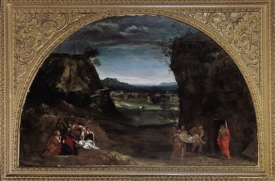 沉积景观（布面油画，约 1604 年） 作者 Annibale Carracci