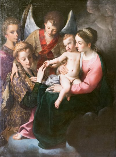 圣凯瑟琳的神秘婚礼 作者 Annibale Carracci