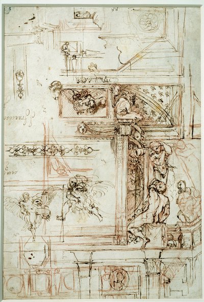 法尔内塞画廊的项目。安尼瓦尔-卡拉奇（Annibal Carracci Dit Carrache）（1560-1609）的绘画作品。 作者 Annibale Carracci