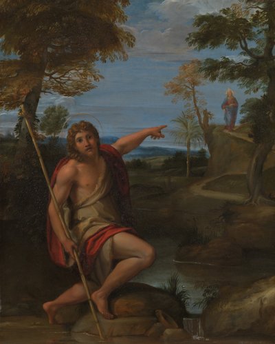 施洗者圣约翰轴承见证，ca. 1600。 作者 Annibale Carracci