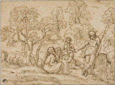 施洗者圣约翰布道 作者 Annibale Carracci