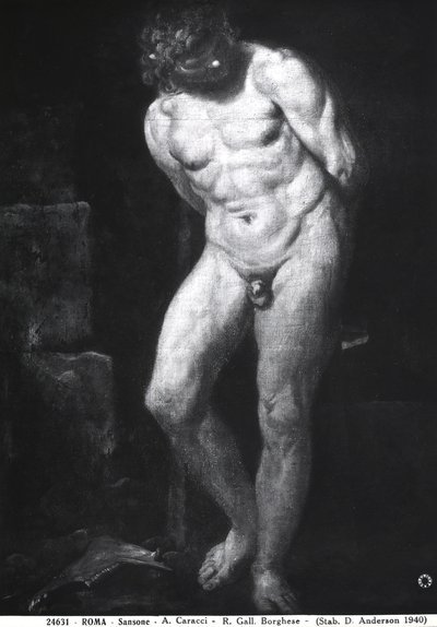 参孙，公元前1580-1609 作者 Annibale Carracci