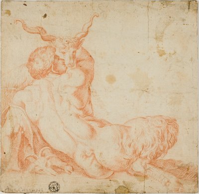 萨提尔和山羊 作者 Annibale Carracci