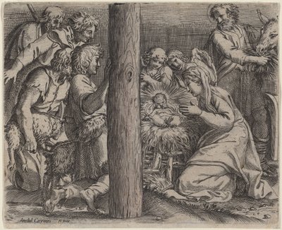牧羊人的崇拜 作者 Annibale Carracci
