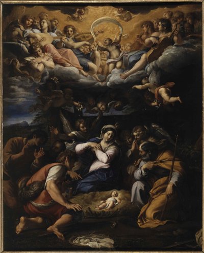 牧羊人的崇拜，约。 1597。 作者 Annibale Carracci
