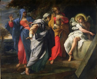 基督坟墓中的圣女，c.1597-8 作者 Annibale Carracci