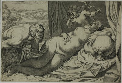 维纳斯与萨提尔 作者 Annibale Carracci