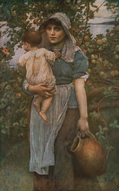 《年轻母亲》，c1887，c1930。 作者 安妮·路易莎·斯威纳顿