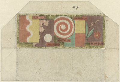 带有色情关联文本的抽象装饰 带有春画版画的八部分系列（iro yôkan；zenbu hitosao）（系列名称） 作者 无名氏