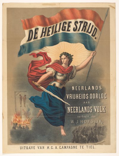 Willem Jacobszoon Hofdijk 创作的《圣战》海报 作者 无名氏