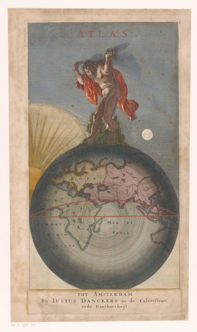 地球仪上的地图集
扉页为Justus Danckerts, Atlas, s.a. 作者 无名氏