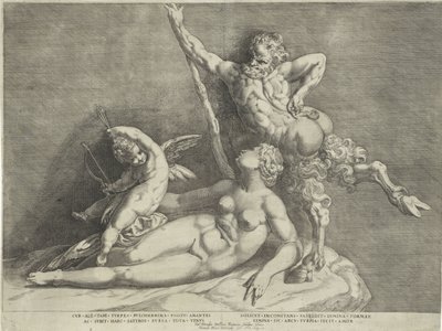 维纳斯、阿摩尔和萨提尔雕塑群 作者 威廉·丹尼尔斯（Willem Danielsz）。范·特特罗德