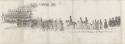 1849 年 4 月 4 日已故国王威廉二世在代尔夫特下葬（第 1 张）
1849 年威廉二世葬礼游行的五张连续照片（系列标题） 作者 咏叹调科内利斯克鲁斯曼