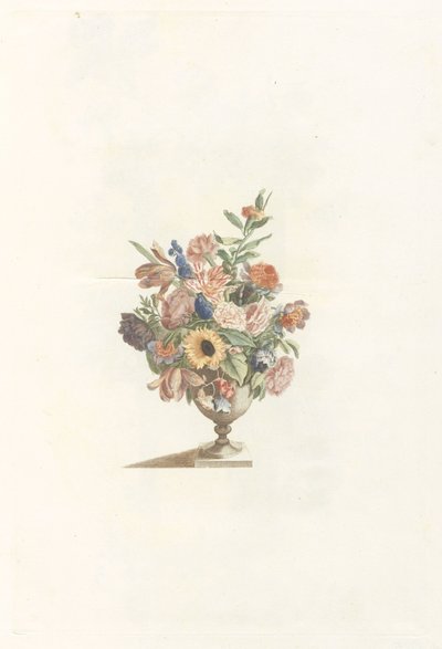 向日葵和郁金香花瓶 作者 约翰·泰勒