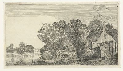 河边树丛中的农舍
Esaias van de Velde 风景画（系列名称） 作者 以赛亚斯·范德韦尔德