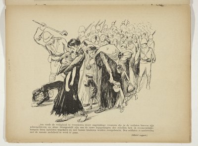 农民妇女和儿童被英国士兵带到集中营 作者 让·韦伯