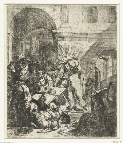 基督把兑换银钱的人赶出圣殿 作者 伦勃朗·范·莱恩 (Rembrandt van Rijn)