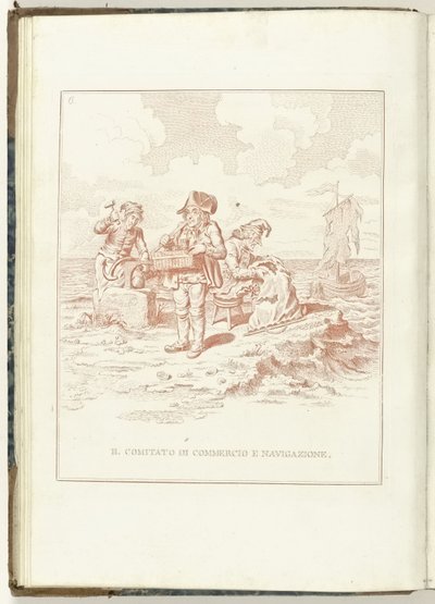 贸易与航海委员会, 1795 年
贸易与航海委员会（标题见实物）
再生的荷兰（意大利语版本）（系列名称）
荷兰的复兴：所有复兴民族的一面镜子（关于物品的系列标题） 作者 詹姆斯·吉尔雷（可能）