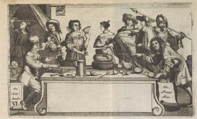 De Fransman en de Hollander，1673 年
弗朗斯曼-霍兰德/勒-弗朗索瓦-勒-霍兰德（物品上的标题） 作者 匿名（可能）