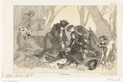 威廉三世在狩猎时摔死，1702 年 作者 无名氏
