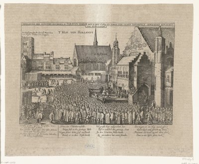 约翰-范-奥尔登巴内维尔特被斩首，1619 年
Abbildung der Iustitien Geschehen in s