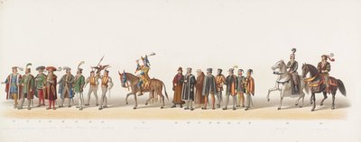 1873 年代尔夫特游行（第六版）
代尔夫特学生团成员于 1873 年 7 月 8 日举行的服装游行，描绘的是：1492 年祖特芬伯爵、盖尔公爵查尔斯-埃格蒙德进入阿纳姆（系列 ti 作者 无名氏