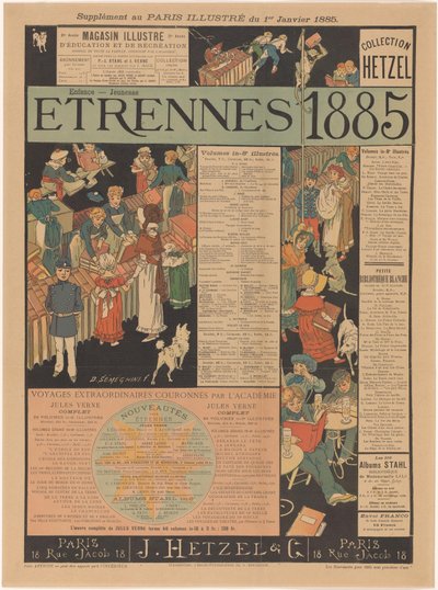巴黎 J. Hetzel  Cie 公司基金清单
Etrennes 1885（物品上的标题） 作者 后卫塞梅吉尼