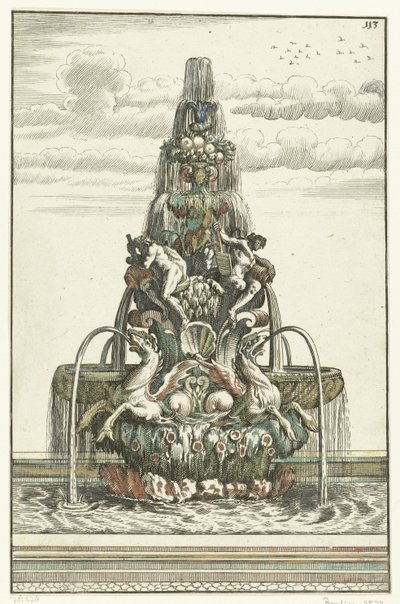 金字塔形状的喷泉 Architectura Curiosa Nova（系列标题） 作者 克里斯托弗·格哈德