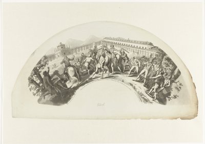 1808 年 3 月 19 日法军在马德里俘虏曼努埃尔-德-戈多伊
Dia 19. de Marzo de 1808.在阿兰胡埃斯。Caida y Prision del Principe de la Paz（物品上的标题） 作者 贝尔曼和科尔曼