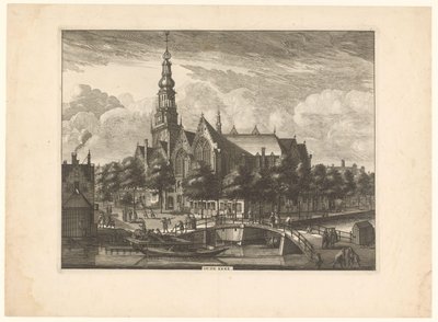 从 Oudezijds Voorburgwal 远眺阿姆斯特丹的欧德教堂
欧德教堂（物体上的标题） 作者 无名氏