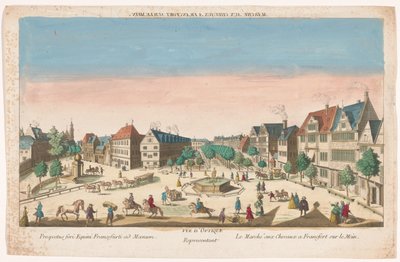美因河畔法兰克福的马市 (Gezicht op de Rossmarkt te Frankfurt am Main)
美因河畔法兰克福的马市（标题见实物） 作者 无名氏