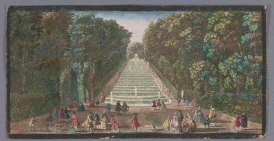 马利城堡花园的瀑布景观
Vuë de la cascade de Marli（物名） 作者 雅克·里戈（可能）