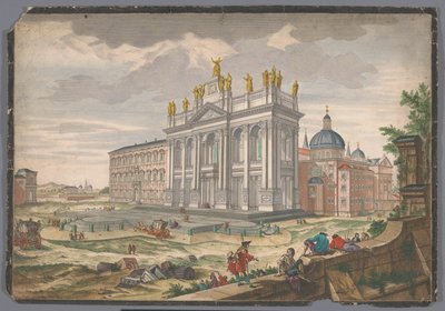 罗马拉特兰圣约翰教堂景观
Veduta della Basilica di S. Giovanni Laterano（物品上的标题） 作者 无名氏
